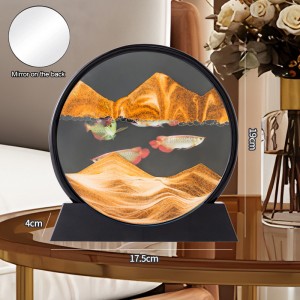 Creative single mirror quicksand painting background arts and crafts presents