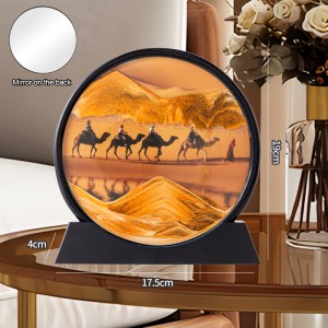Creative single mirror quicksand painting background arts and crafts presents