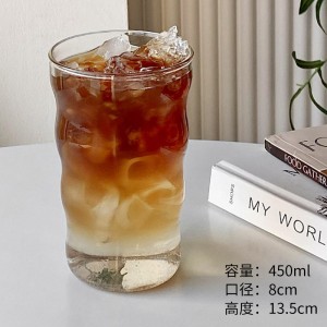 Simple Iced American latte Creative Cold Brew glass Coffee cup High borosilicate heat-resisting coffee cup
