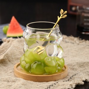 Manufacturers wholesale juice cup Breakfast glass thermostable glass clear water milk latte cup
