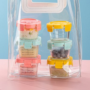 Baby food box glass storage with lid cooking cake mold Baby food bowl steamed eggs sealed storage box