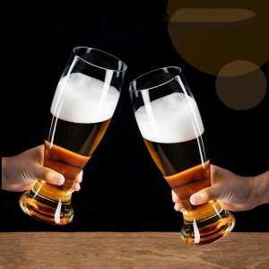 Light luxury crystal glass beer mug Large capacity thick draft beer cup for home use