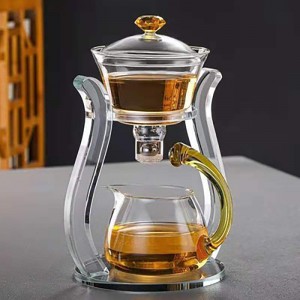Glass tea set combination household lazy tea maker automatic teapot office reception kung fu supplies