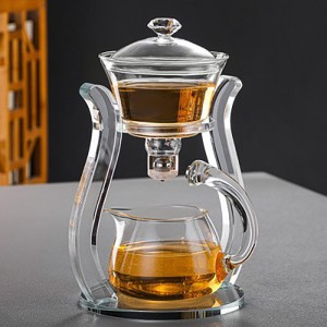 Manufacturer wholesale office reception Kung Fu glass tea set household lazy tea artifact automatic teapot