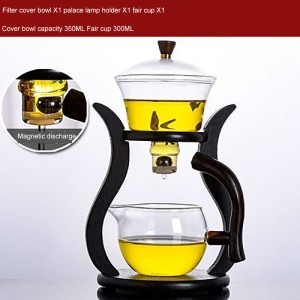 Manufacturer wholesale office reception Kung Fu glass tea set household lazy tea artifact automatic teapot
