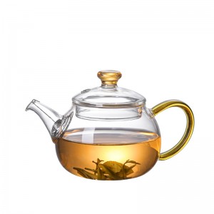 Flower teapot tea set transparent glass high-looking creative heat-resistant glass teapot small teapot
