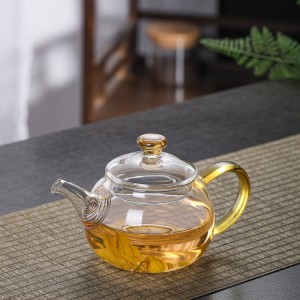 Flower teapot tea set transparent glass high-looking creative heat-resistant glass teapot small teapot