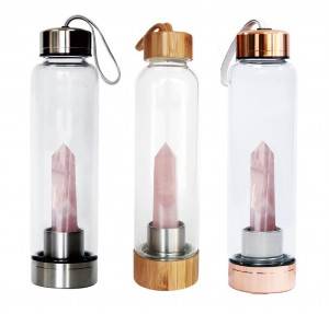 Amazon sublimation new style crystal glass water bottle termo