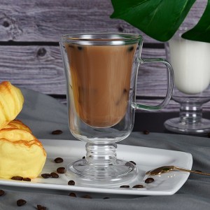 Double Walled Cappuccino Glass Cups  Insulated Glasses Coffee Mug