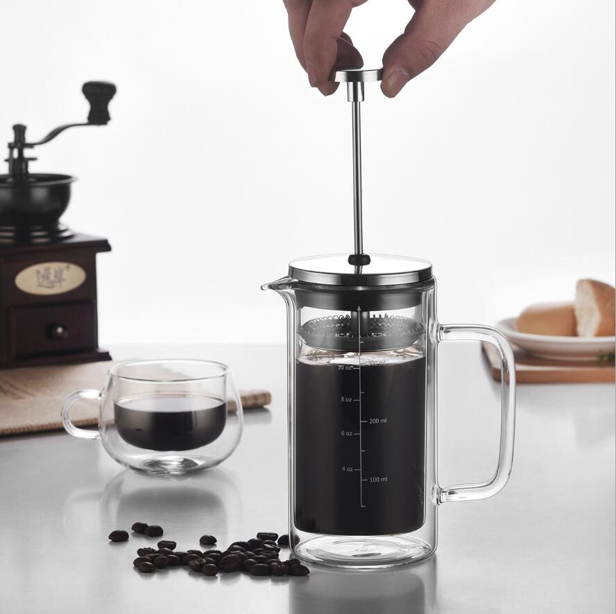 Gianxi Coffee Maker French Press Filter Tea Brewer Coffeeware Teaware  ​simple Pressure Glass Pot Coffee Maker Hand Punch Pot - Coffee Pots -  AliExpress
