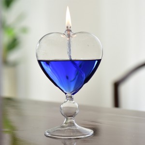 Creative Transparent Glass Love Oil Lamp Featured Wedding Gift Instead of Candle Holder European Style Creative Home Ornament