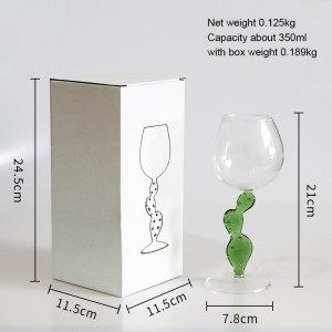 Italy cactus creative cocktail glass cup highball glass red wine glass colorful home wine goblet