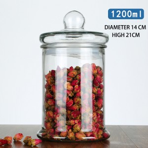 Tea canisters large-capacity sealed glass jars tea grains and cereals storage jars moisture-proof large soaking bottle storage jar
