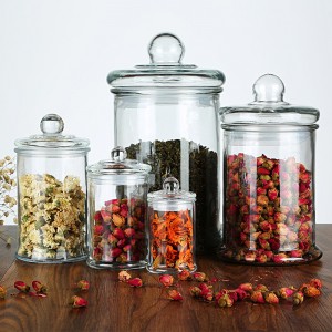 Tea canisters large-capacity sealed glass jars tea grains and cereals storage jars moisture-proof large soaking bottle storage jar