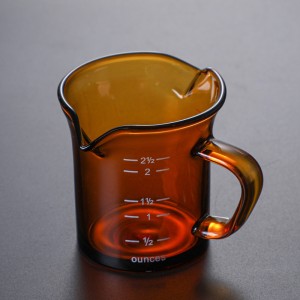 Double spout milk cup coffee milk cup coloured glass coffee cup milk cup espresso glass coffee measuring cups
