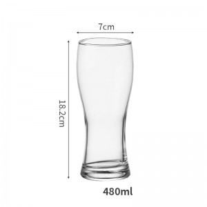 Gibraltar Beer Mug Glass Water Glass Juice Tea Octagon Shape Mojito Sparkling Wine Glasses  Color: transparent