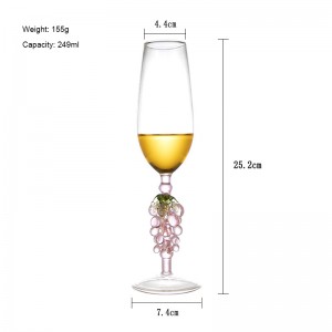 High-grade champagne glass European-style red wine glass goblet creative grape goblet romantic love wine glass cup