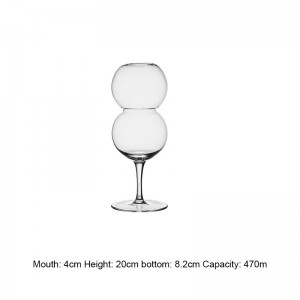 Creative Sugarloaf Crystal Glass Cup Tall Cocktail Juice Glasses for Wine Bar Goblet