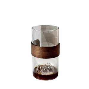 Anti-scald glass heat-resistant mountain thickened kung fu tea coffee cups tasting tea drinking cups  Color: transparent