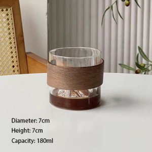 Anti-scald glass heat-resistant mountain thickened kung fu tea coffee cups tasting tea drinking cups  Color: transparent