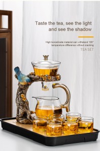 Glass tea set for home use magnetic semi-automatic lazy tea maker office kung fu tea cup teapot small set