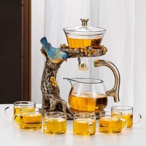 Glass tea set for home use magnetic semi-automatic lazy tea maker office kung fu tea cup teapot small set