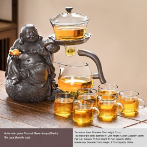 Tea Set Glass Automatic Kung Fu Tea Cup Lazy Man Tea Maker Home Use Magnetic Bubble Tea Pot