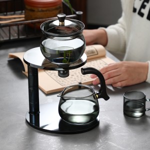 Household Lazy Tea Maker Glass Automatic Tea Set Magnetic Induction Brewing Teapot Tea Brewer Kung Fu Teacups
