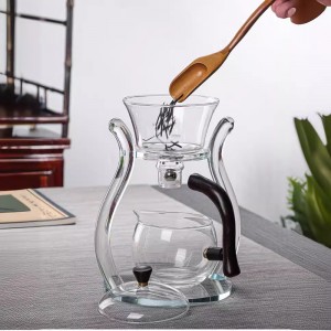 Magnetic induction anti-scald teapot glass automatic tea set home kung fu tea cup lazy tea brewing tea brewer