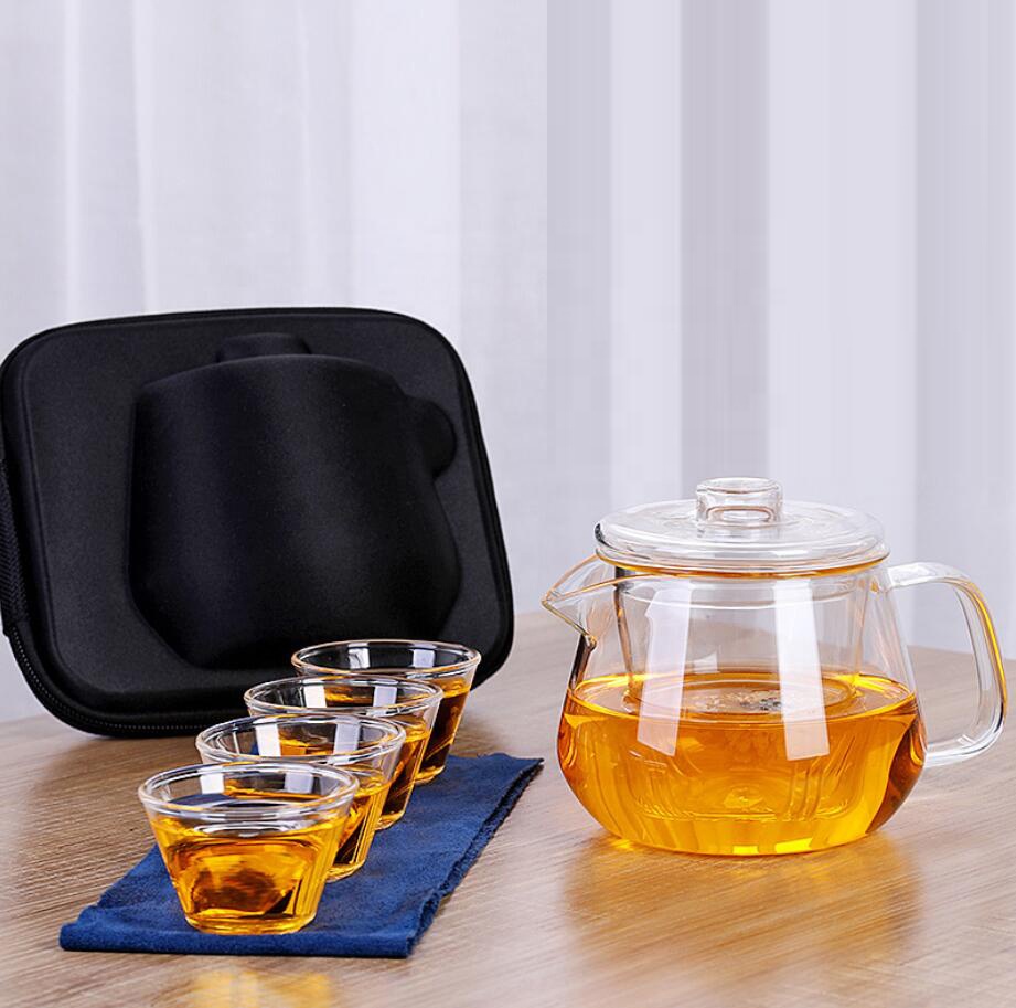 100% Original Personalized Glass Mugs - High Quality Borosilicate Portable Gift Travel Office 500ml  Glass Tea Pot Set – Qiaoqi