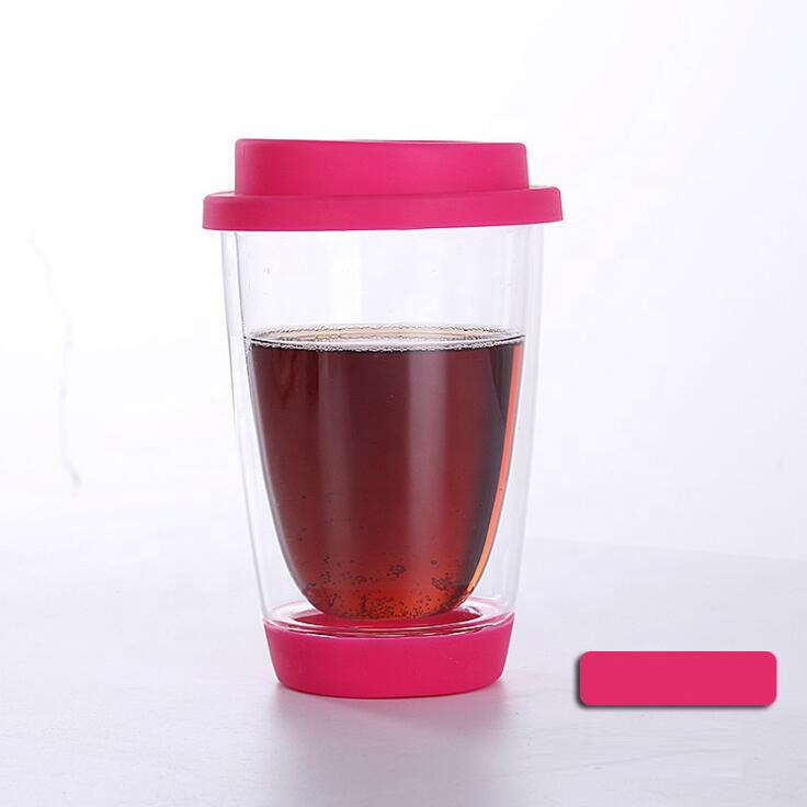 2020 New Designed China Factory Hand Blown BPA Free Borosilicate Glass Double Wall Pyrex Glass Coffee Cup