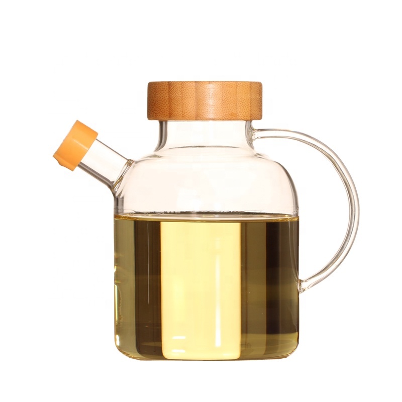 Wholesale high borosilicate glass olive oil bottle vinegar bottle with dispenser
