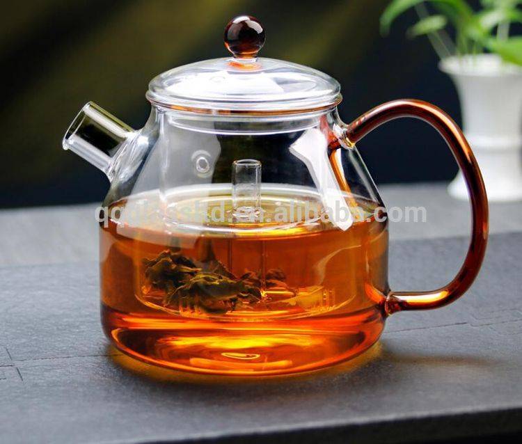 High Quality Borosilicate Home Kitchen Transparent Pyrex Heat Resistant Glass Tea Pot