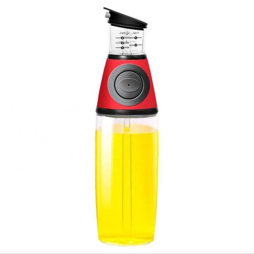 Hot Selling Kitchenware 16oz Cooking Oil Glass Bottle with Scale Measurable Cooking Oil Bottle