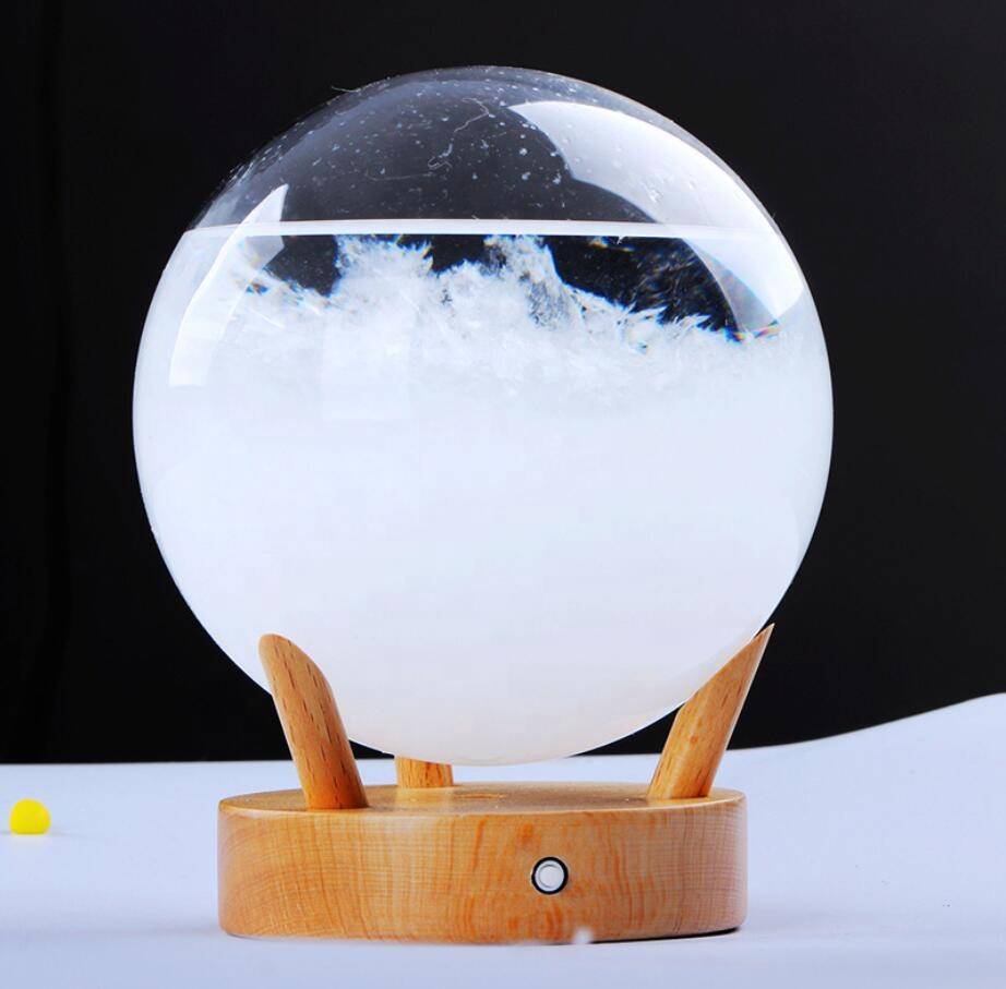 High Borosilicate Handmade Desktop Craft Gift Wishing Ball Glass Weather Forecast Predictor Barometer Storm Bottle