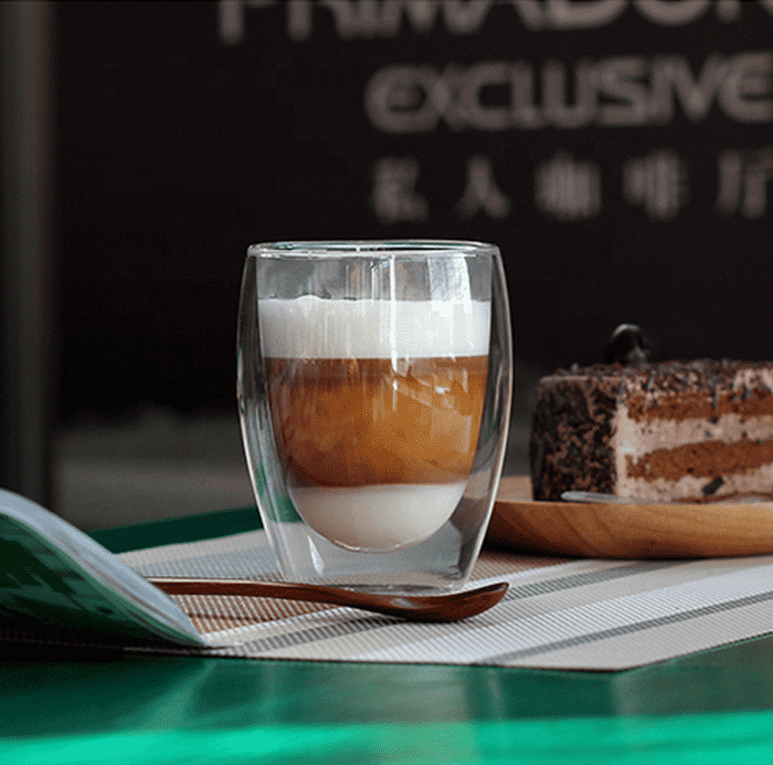 High Quality Factory Customized Unique Design Handmade Glassware Double Wall Glass Tea Coffee Beer Cup Mugs with Wooden Lid