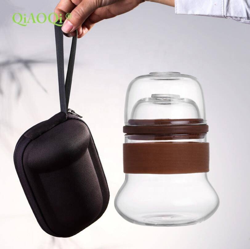 8 Year Exporter Small Tumbler Glasses - Handmade Heat Resistant Borosilicate Glass Portable Travel Teapot Set – Qiaoqi
