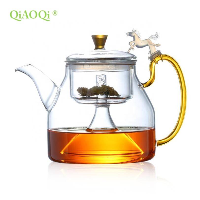 Best Price on 3 Minute Sand Hourglass Timer - High borosilicate glass teapot heat resistant – Qiaoqi