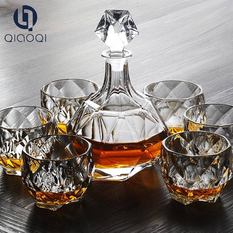 China Original Factory Cool Drinking Glasses - Unique design glass wine  decanter set – Qiaoqi factory and suppliers