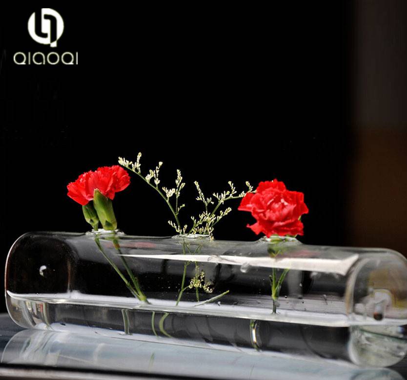Best quality Coffee Pot Borosilicate Glass - Clear Cylinder tube Glass flower Vase – Qiaoqi