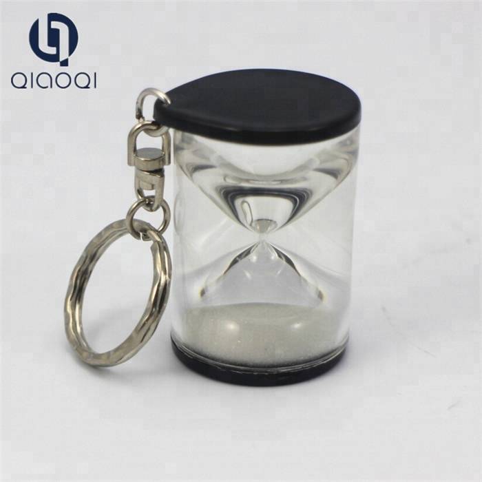 Acrylic key chain hourglass / Kids Toy Small Hourglass Plastic Sand Timer