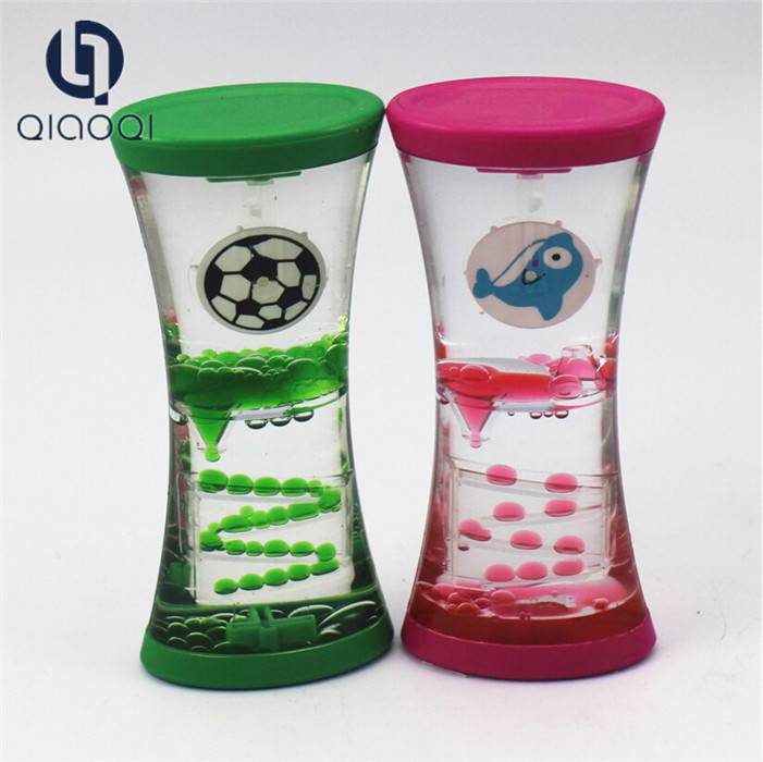 cheaper gifts football pattern acrylic oil sand timer hourglass