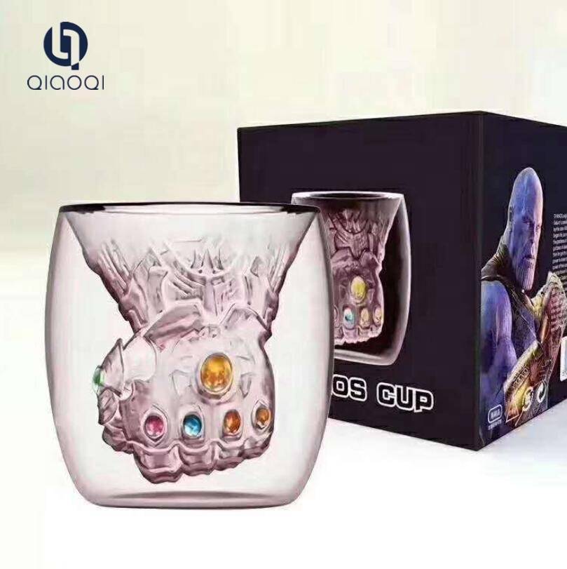 Hot Design Thanos Fist thanos glove double wall glass cup mug