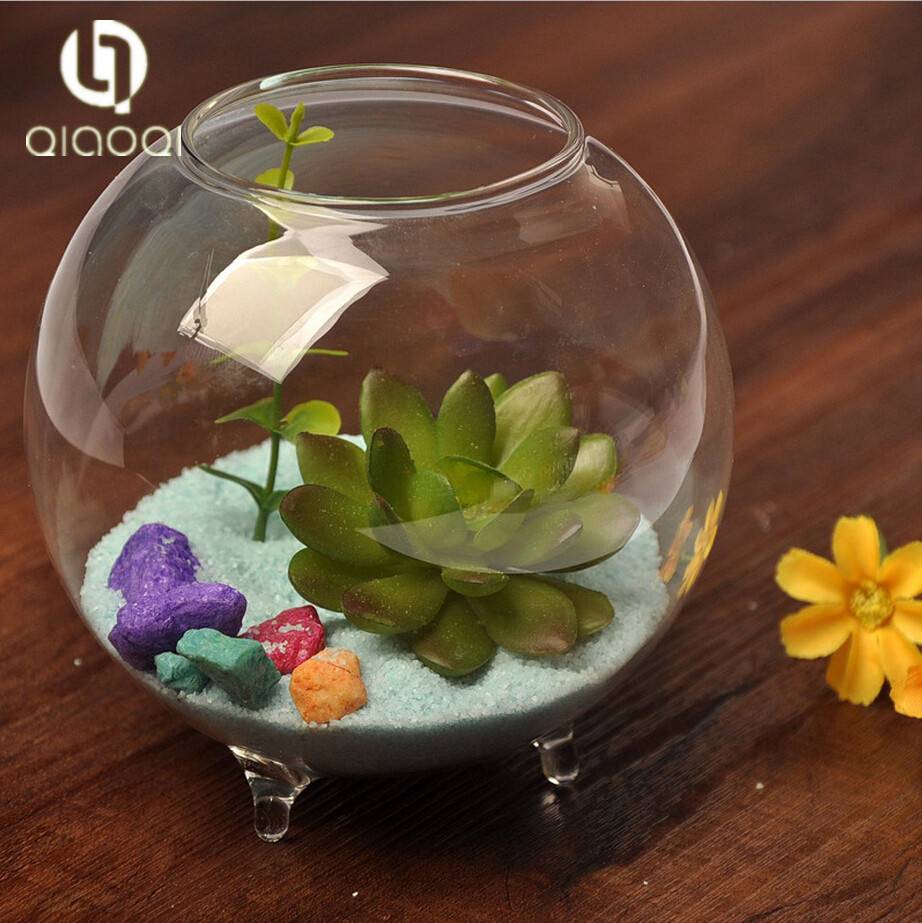 Cheapest Price Organice Hourglass Sand Timer - originality Three-legged glass microlandschaft vase – Qiaoqi