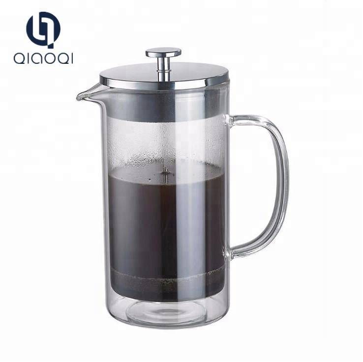 Double Wall Insulated Glass Tea Coffee Maker French Press