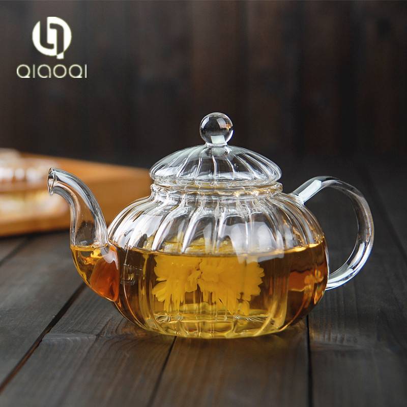 For Christmas Birthday Gift Promotion Personalized glass tea pot with warmer