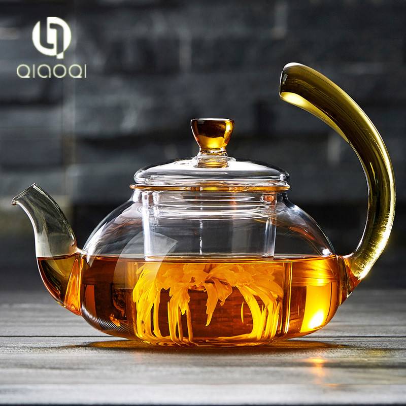 Heat Resisting Heat Resistant glass tea pot chinese glass tea pot