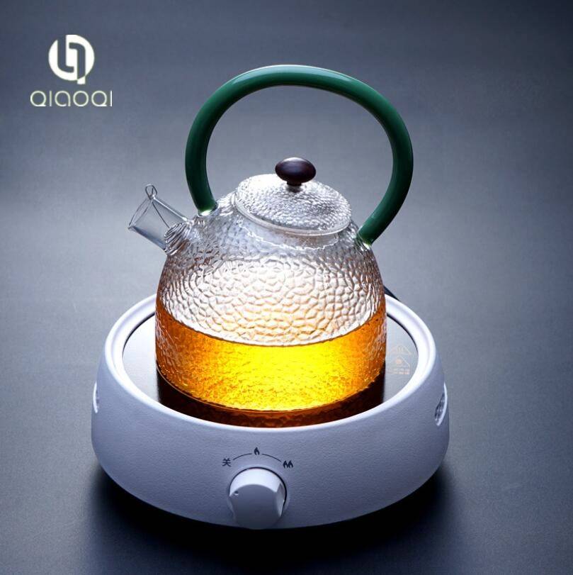 QIAOQI High borosilicate Glass Filtering Tea Maker Teapot LFGB approval