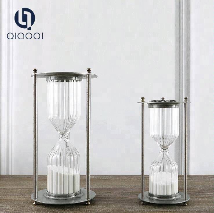 One of Hottest for Bubble Glass Tumblers - Big Custom Unique Sand Timer Hourglass with Metal Frame – Qiaoqi