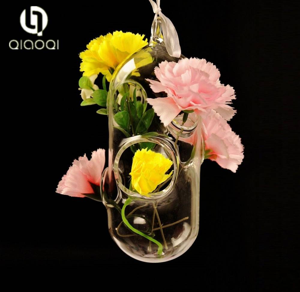 Crystal Glass Multi Design artificial flower glass vase